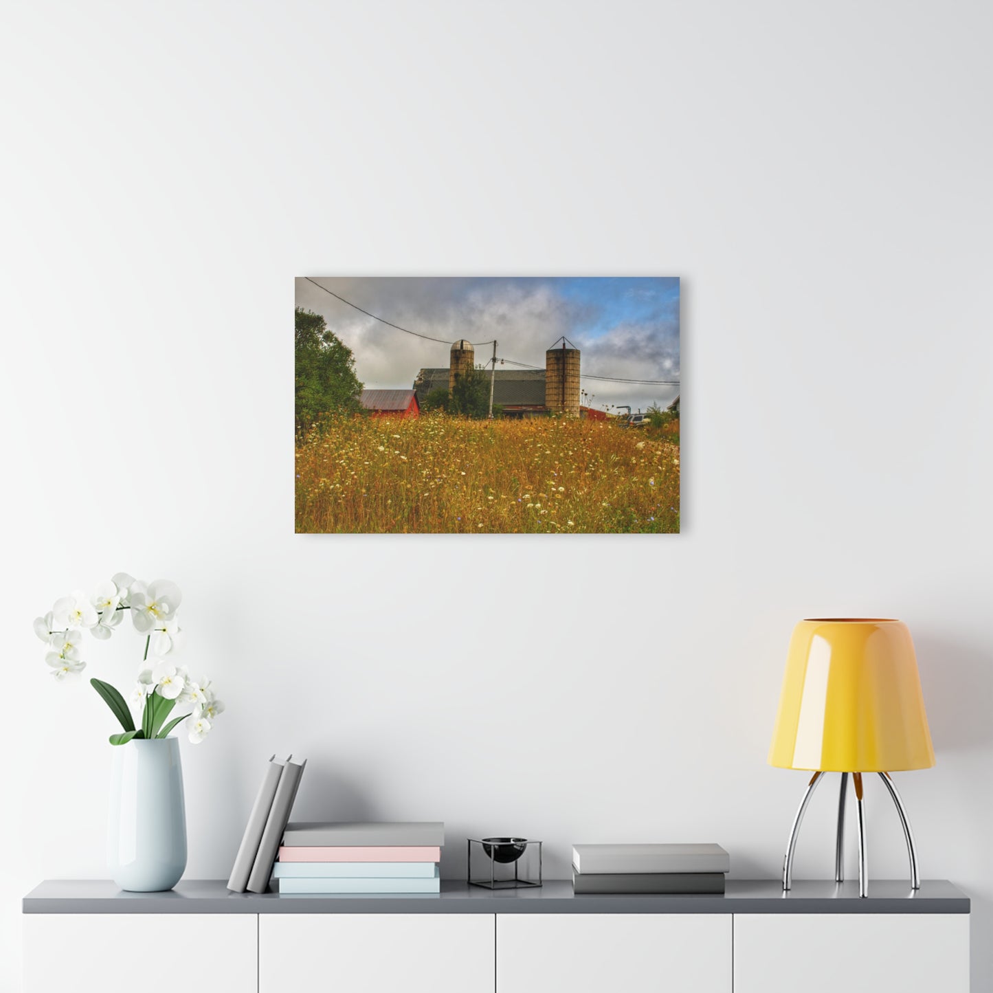 U R There Photography Brown Road Hidden Reds Rustic Farmhouse Acrylic Wall Print