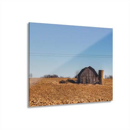 U R There Photography Hurds Corner Grey Rustic Farmhouse Acrylic Wall Print