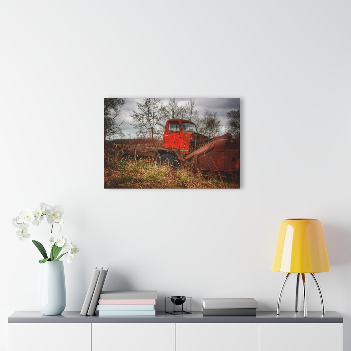 U R There Photography North Gates Road Rusted Red Rustic Farmhouse Acrylic Wall Print