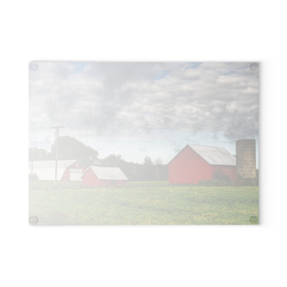 U R There Photography Kingston Road Trio III Rustic Farmhouse Tempered-Glass Cutting Board