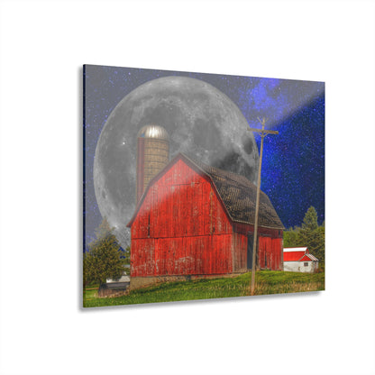 Barn Boutique Modern Farmhouse Acrylic Wall Print| Moon Over Hollenbeck