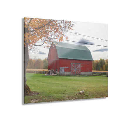 U R There Photography Bowers Roadside Red Rustic Farmhouse Acrylic Wall Print