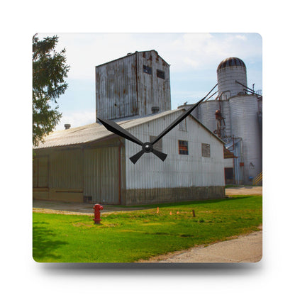 U R There Photography Unionville Grainery Rustic Farmhouse Acrylic Analog Wall Clock