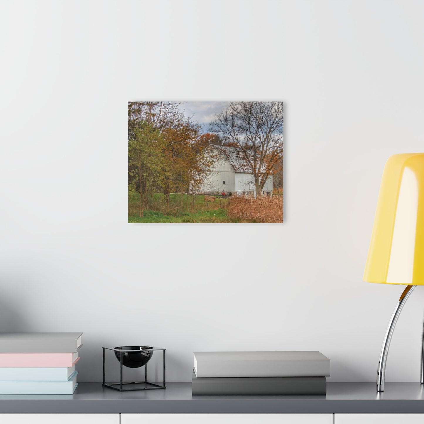U R There Photography East Oakwood White Rustic Farmhouse Acrylic Wall Print