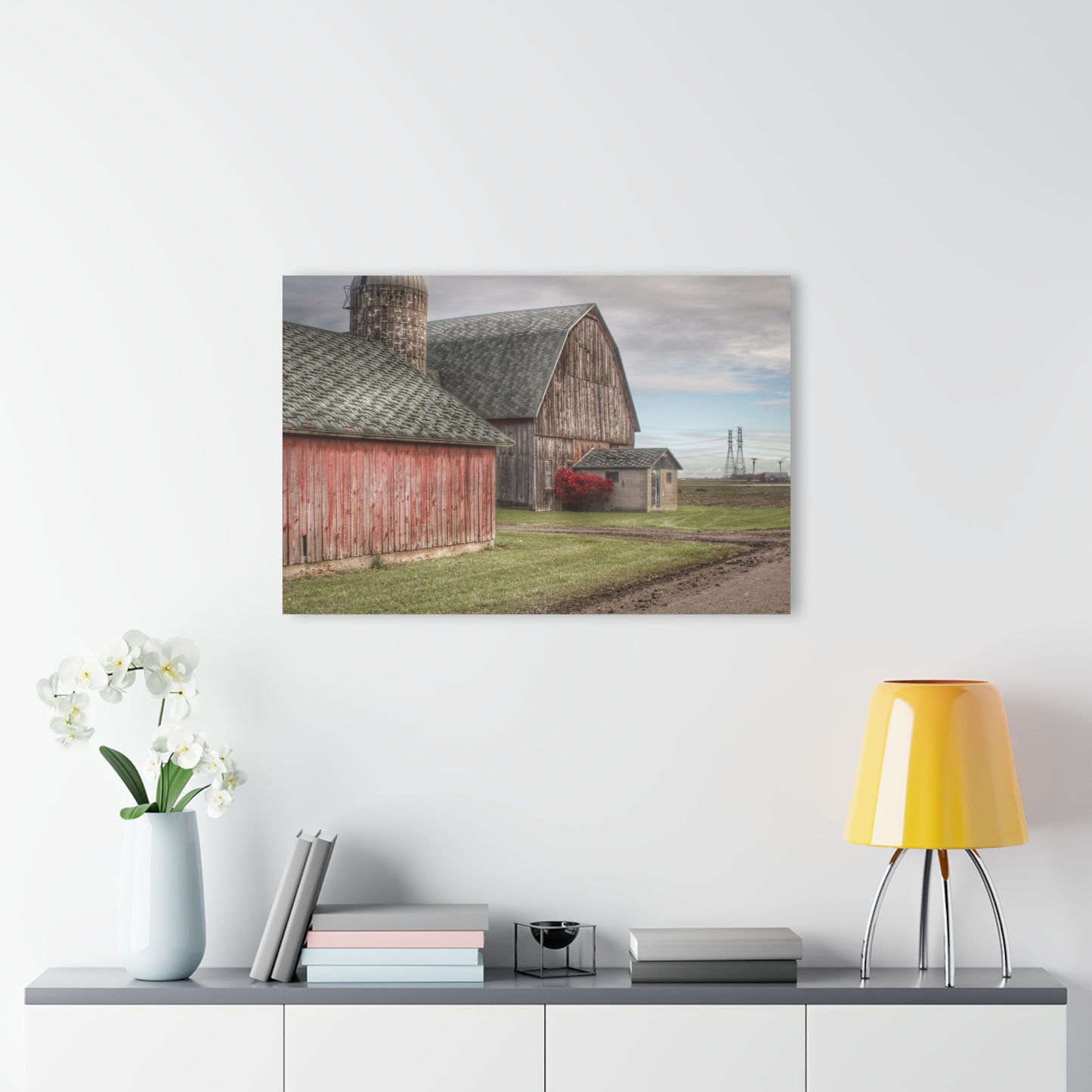U R There Photography Roedel Roadside Reds III Rustic Farmhouse Acrylic Wall Print