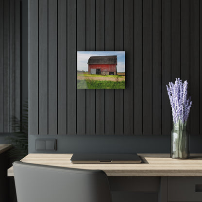 U R There Photography Unionville Elmwood Road Red I Rustic Farmhouse Acrylic Wall Print