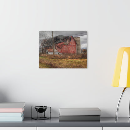 U R There Photography German Road Forgotten Red I Rustic Farmhouse Acrylic Wall Print