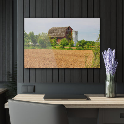 U R There Photography Colwood Road Old Red Rustic Farmhouse Acrylic Wall Print