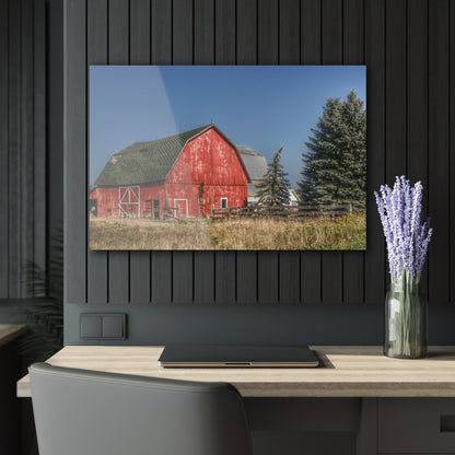 U R There Photography Elmwood Road Red III Rustic Farmhouse Acrylic Wall Print