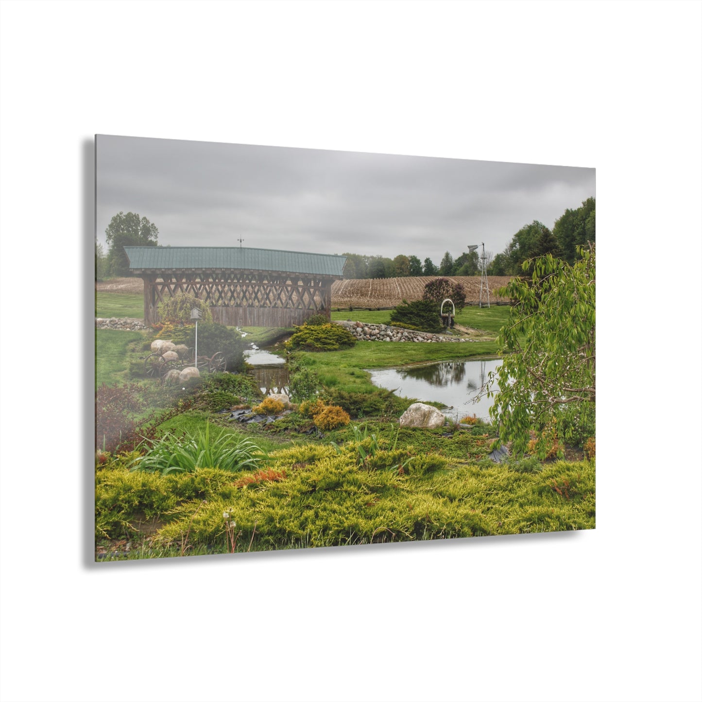 U R There Photography Bridge of Summer Road II Rustic Farmhouse Acrylic Wall Print