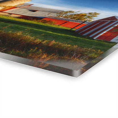 U R There Photography Maynard Road Reds Rustic Farmhouse Acrylic Wall Print