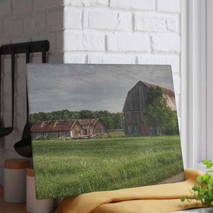 U R There Photography Barkley Road Trio Rustic Farmhouse Tempered-Glass Cutting Board