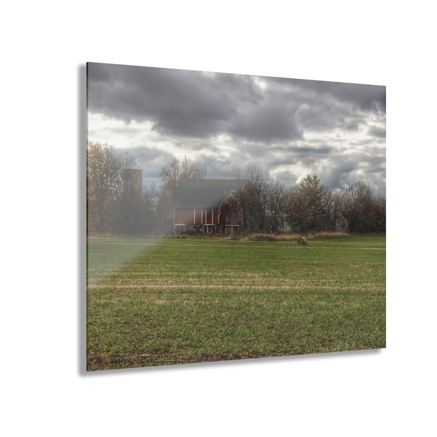 U R There Photography Booth Road Hidden Red II Rustic Farmhouse Acrylic Wall Print