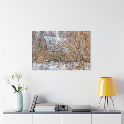 U R There Photography Dryden Road Hidden Winter Grey Rustic Farmhouse Acrylic Wall Print