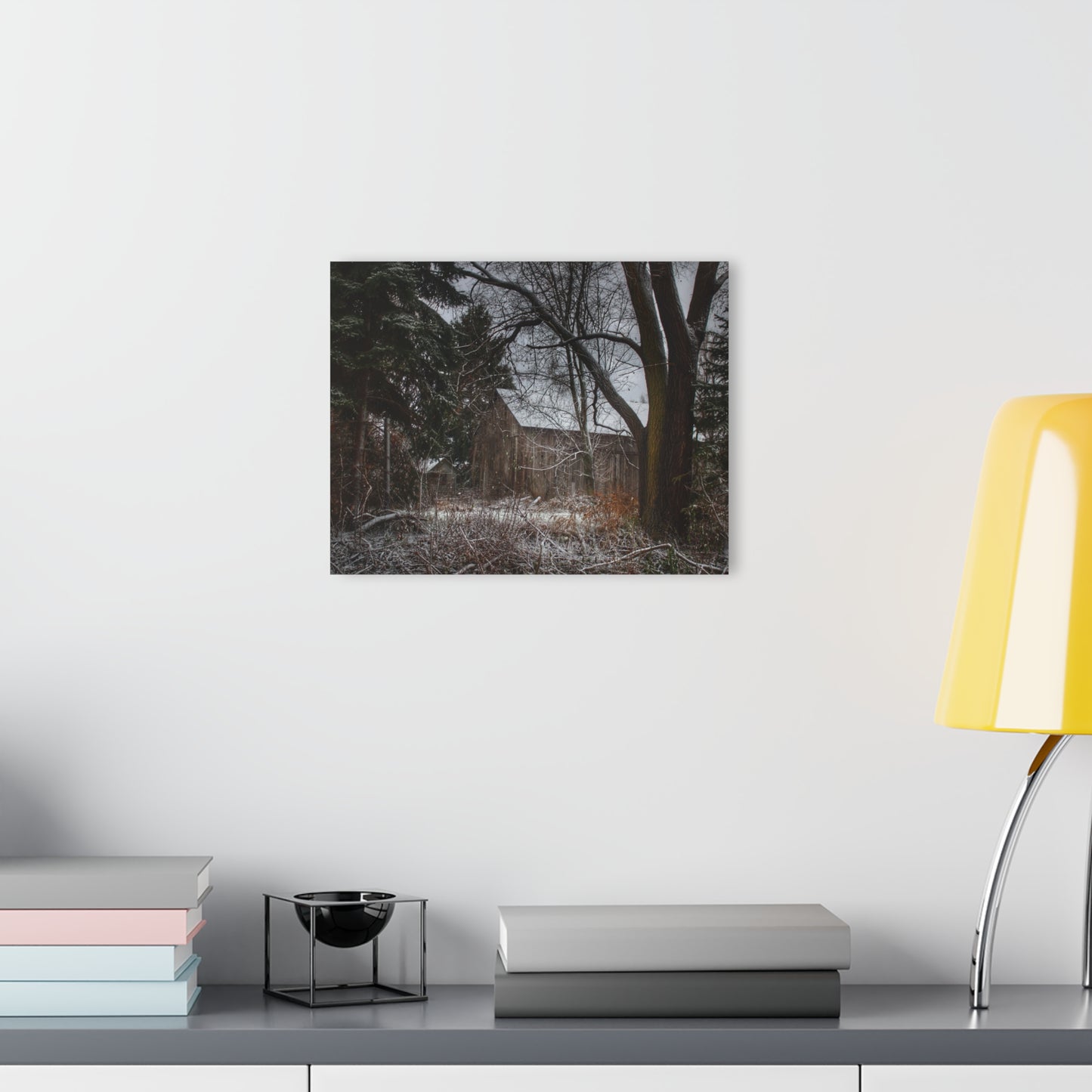 U R There Photography Willard Road Hidden Grey Rustic Farmhouse Acrylic Wall Print