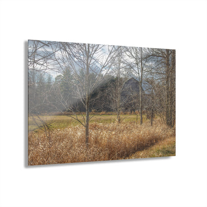 U R There Photography Speaker Road Hidden Grey Rustic Farmhouse Acrylic Wall Print