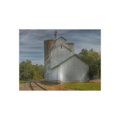 Aside the Tracks in Mayville Rustic Farmhouse Decorative Ceramic Tile