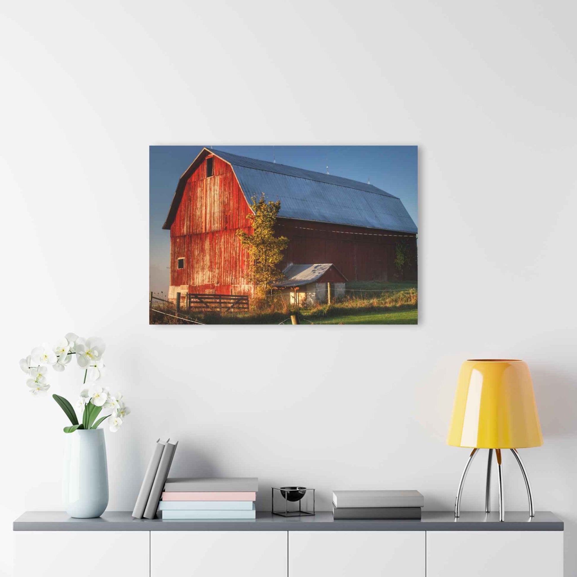 U R There Photography Columbiaville Red III Rustic Farmhouse Acrylic Wall Print