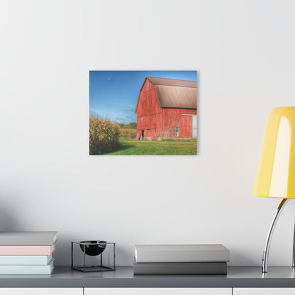 U R There Photography Fargo Road Red I Rustic Farmhouse Acrylic Wall Print