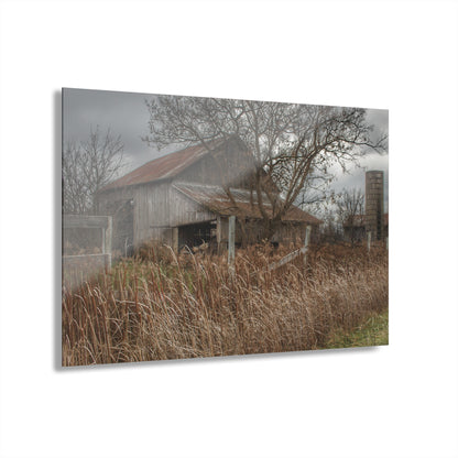 U R There Photography Grey Saltbox Rustic Farmhouse Acrylic Wall Print