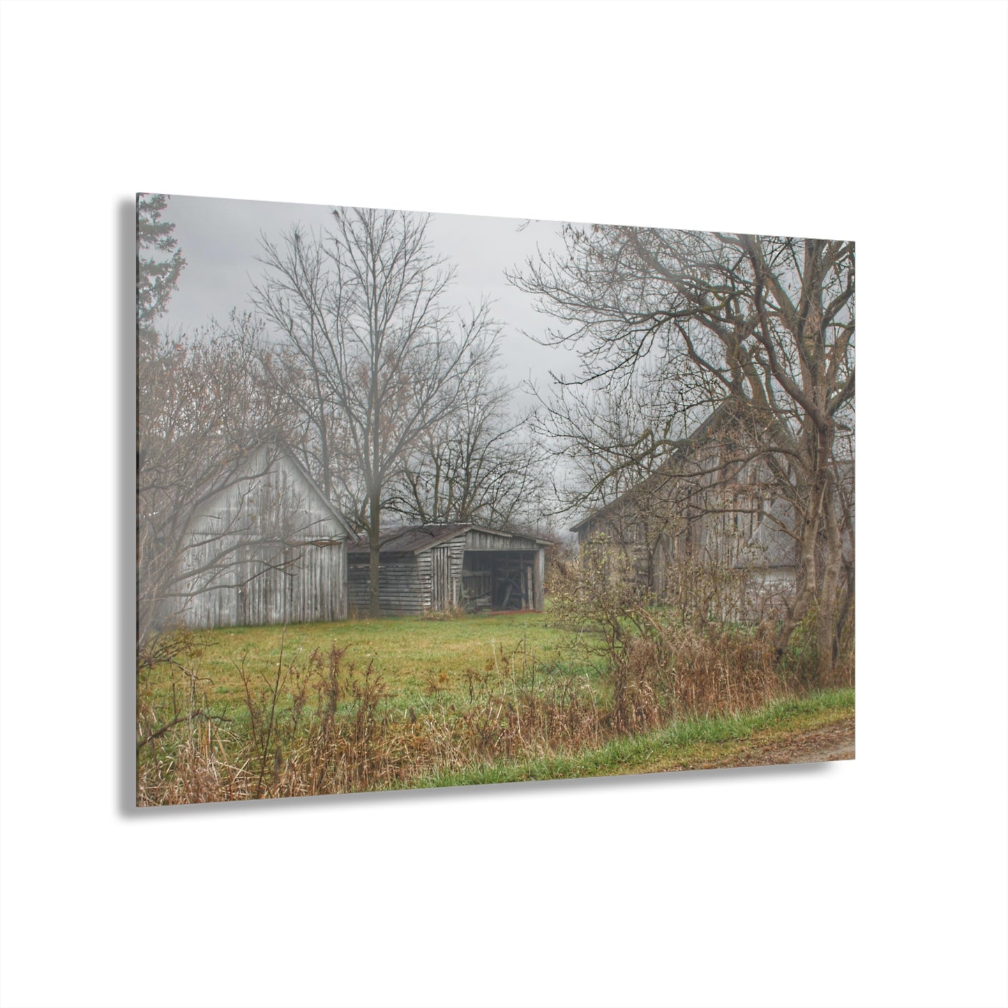 U R There Photography Bowers Road Greys IV Rustic Farmhouse Acrylic Wall Print