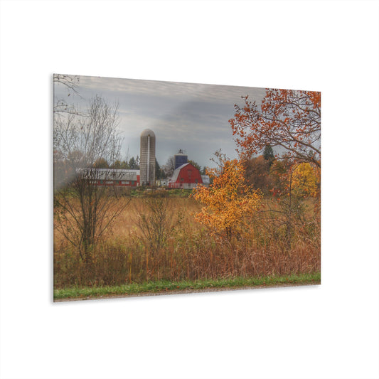 U R There Photography Vienna Road Red and Silo Rustic Farmhouse Acrylic Wall Print
