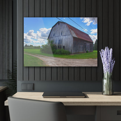 U R There Photography Schoenherr Road Grey I Rustic Farmhouse Acrylic Wall Print