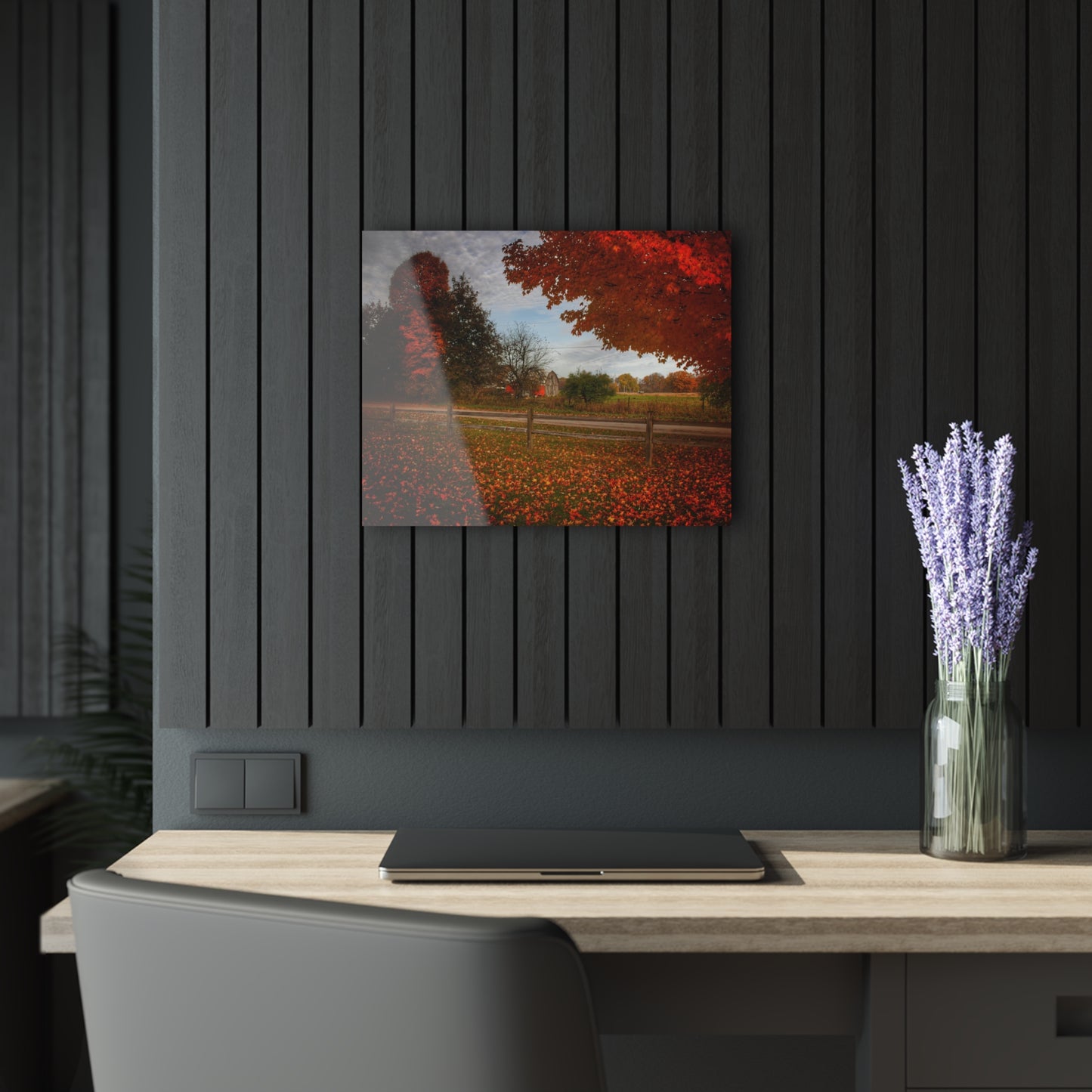 U R There Photography East Frances Road Hidden Grey II Rustic Farmhouse Acrylic Wall Print