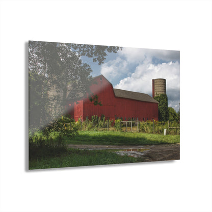 U R There Photography Metamora Road Red Rustic Farmhouse Acrylic Wall Print