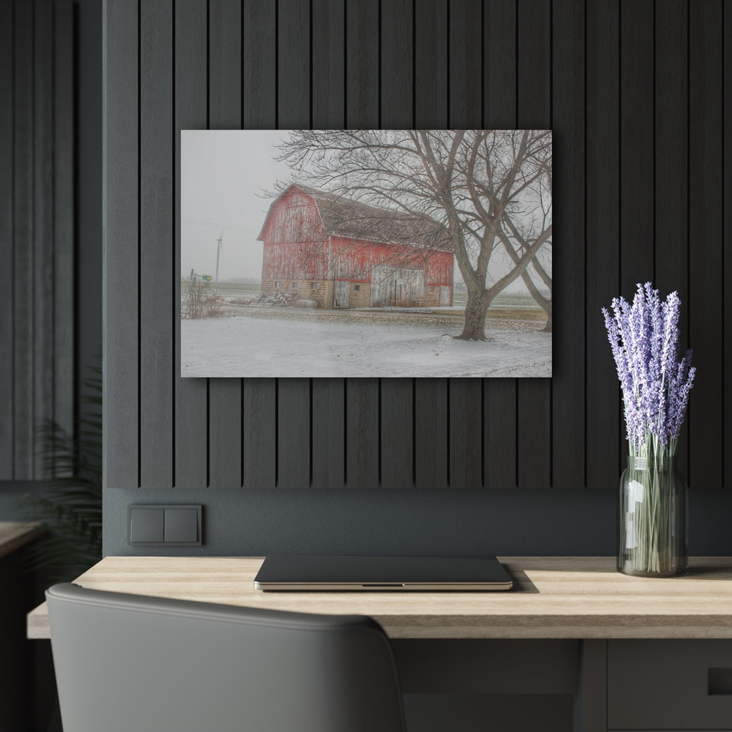 U R There Photography Cumber Road Red I Rustic Farmhouse Acrylic Wall Print