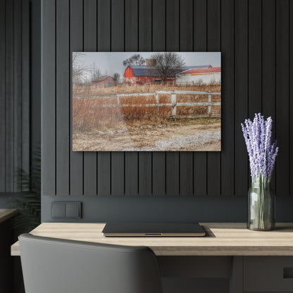 U R There Photography Mound Road Reds Rustic Farmhouse Acrylic Wall Print