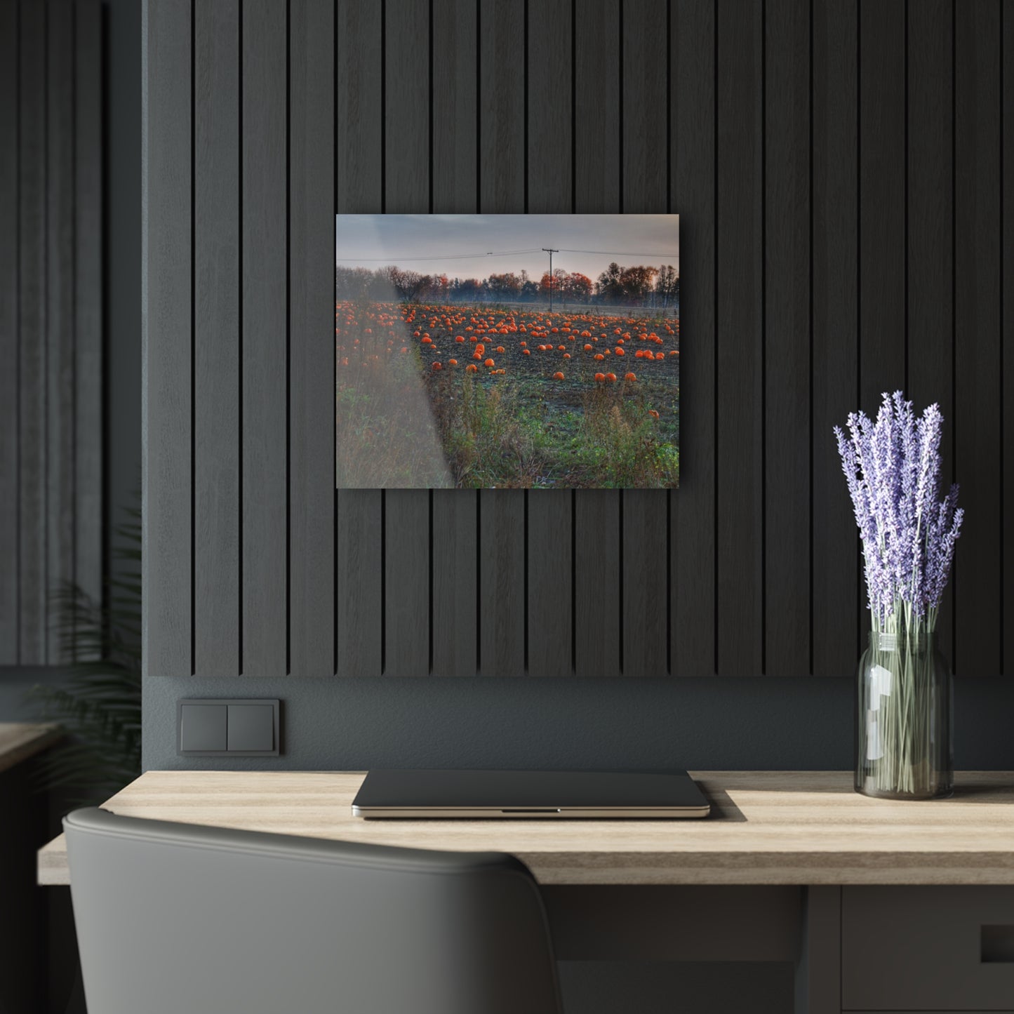 U R There Photography Five Lakes Pumpkins Rustic Farmhouse Acrylic Wall Print