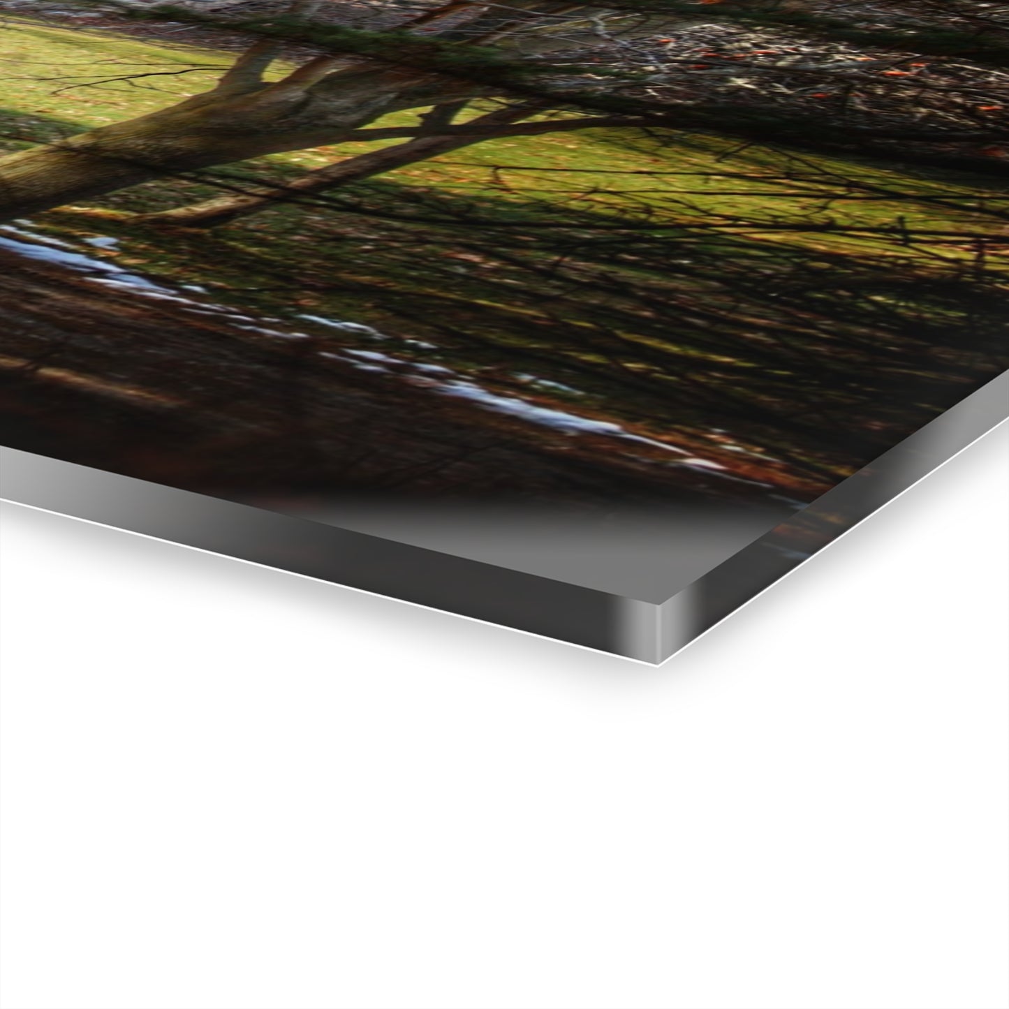 U R There Photography Newark Road Hidden Fieldstone Grey Rustic Farmhouse Acrylic Wall Print