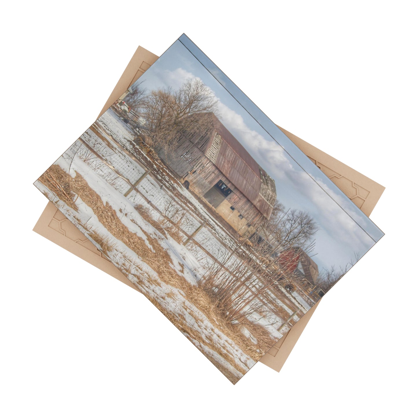 Babcock Road Red Rustic Farmhouse Decorative Ceramic Tile
