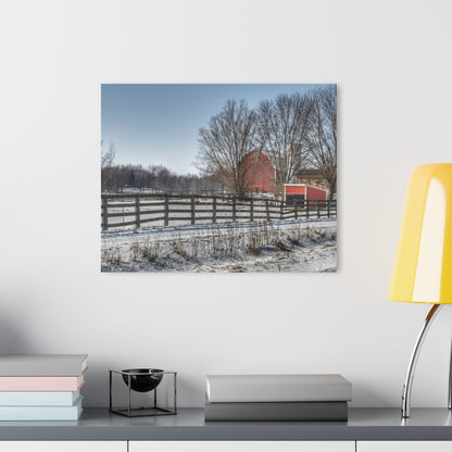U R There Photography West Lake Road Red Rustic Farmhouse Acrylic Wall Print