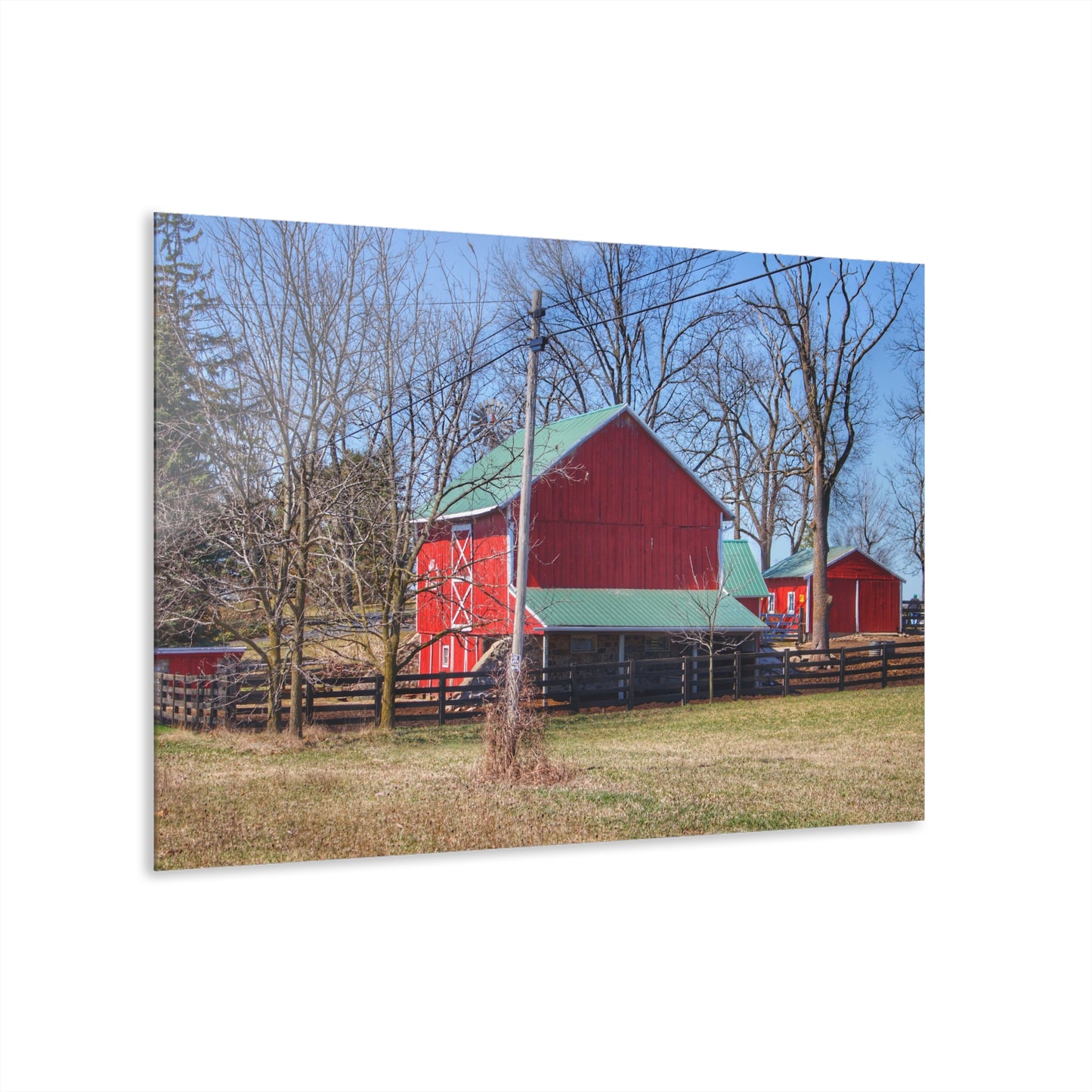 U R There Photography Imlay City Road Cow Barn I Rustic Farmhouse Acrylic Wall Print