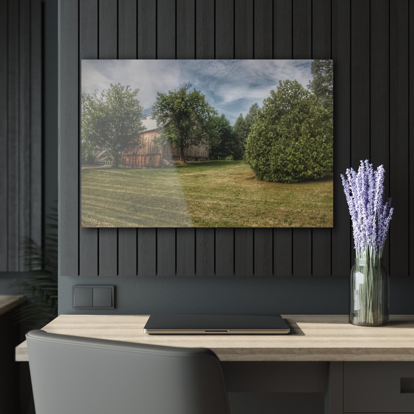 U R There Photography Thistle Valley Weathered Grey Rustic Farmhouse Acrylic Wall Print