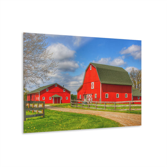U R There Photography Sohn Road Reds Rustic Farmhouse Acrylic Wall Print