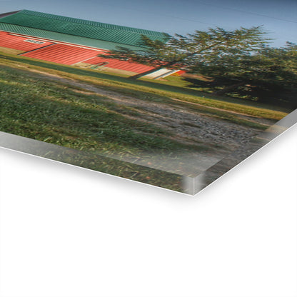 U R There Photography Modern Red II Rustic Farmhouse Acrylic Wall Print