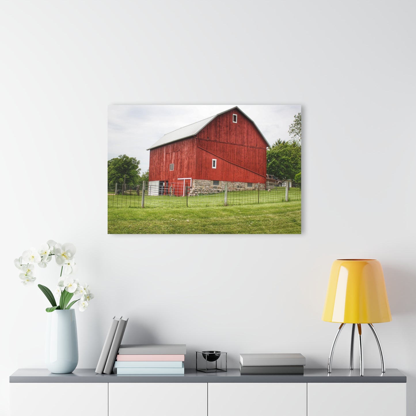 U R There Photography Elba Road Red II Rustic Farmhouse Acrylic Wall Print