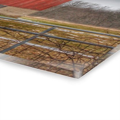 U R There Photography Lonsberry Red Rustic Farmhouse Acrylic Wall Print