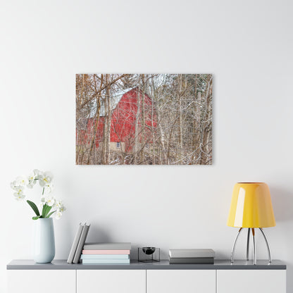 U R There Photography Lake Pleasant Hidden Red Rustic Farmhouse Acrylic Wall Print