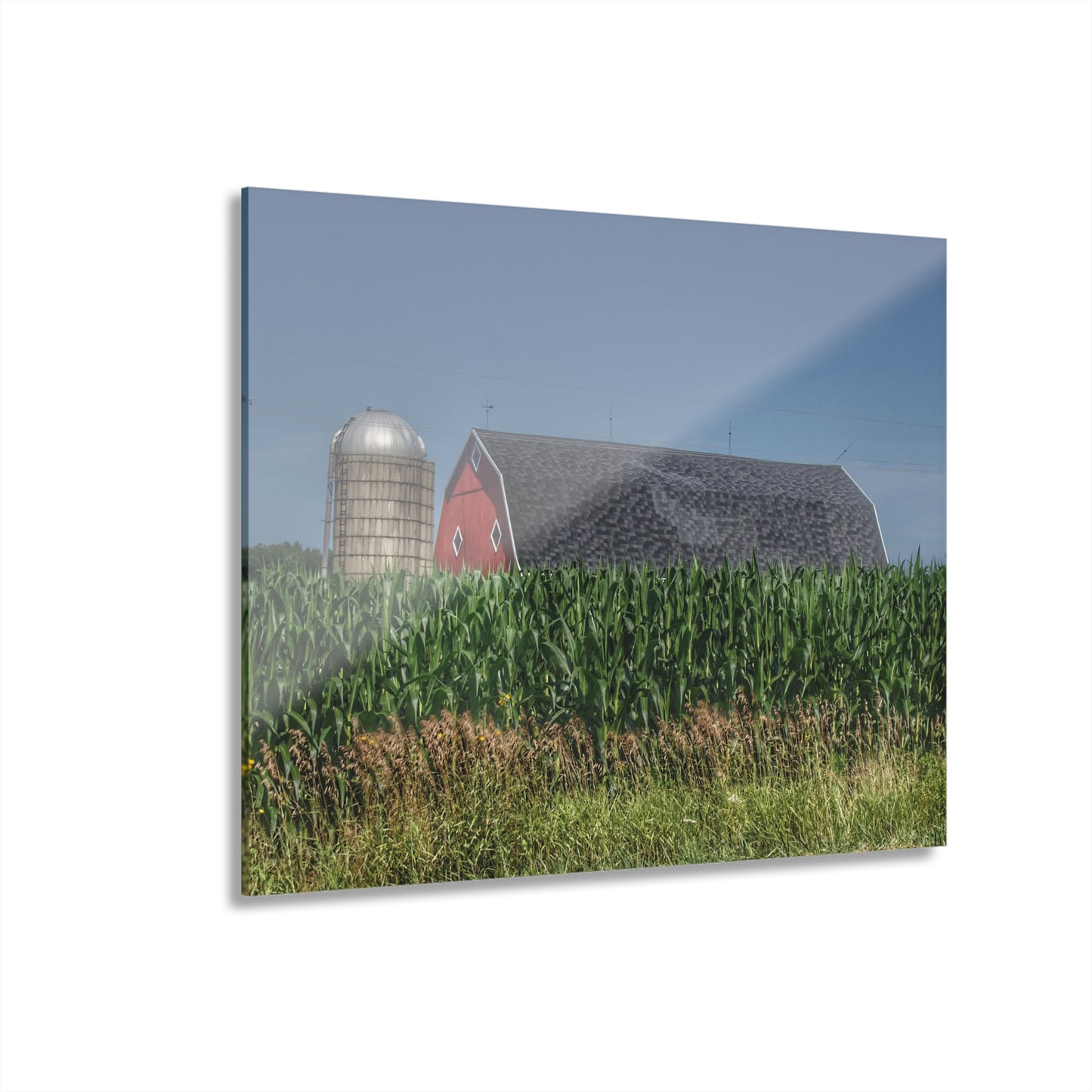 U R There Photography North Lake Pleasant Red Above the Corn Rustic Farmhouse Acrylic Wall Print