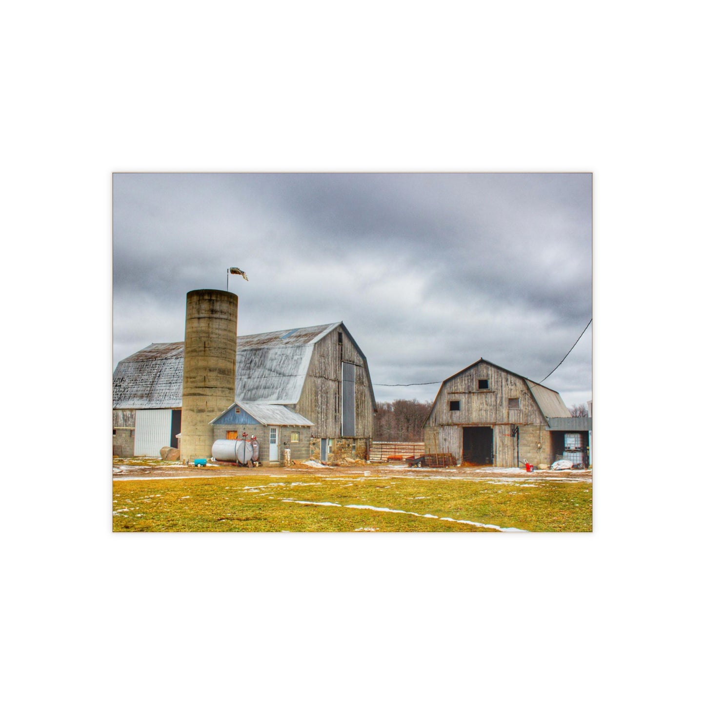 U R There Photography Chapman Greys Rustic Farmhouse Decorative Ceramic Tile