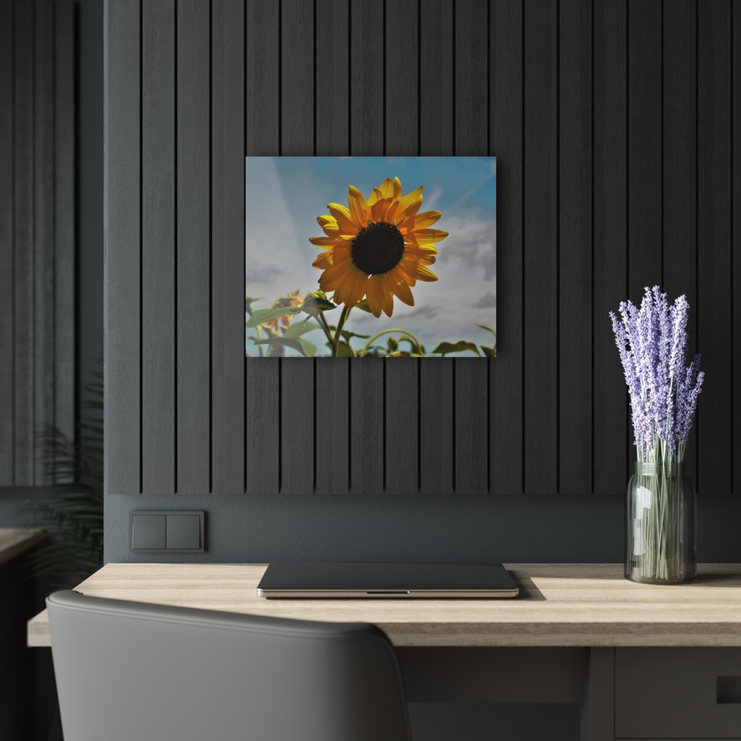 U R There Photography Awakening Sunflower Rustic Farmhouse Acrylic Wall Print