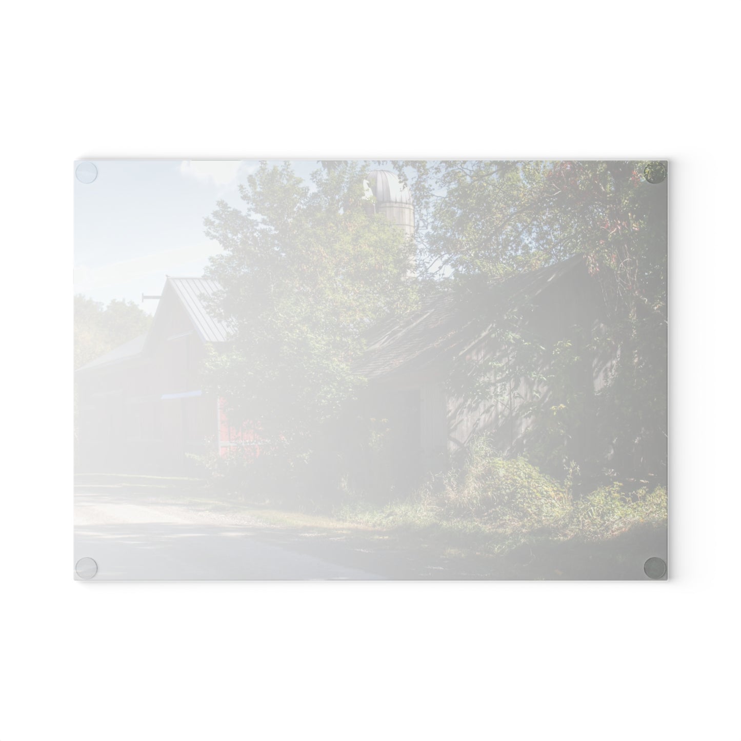 U R There Photography Bordman Roadside Buddies II Rustic Farmhouse Tempered-Glass Cutting Board