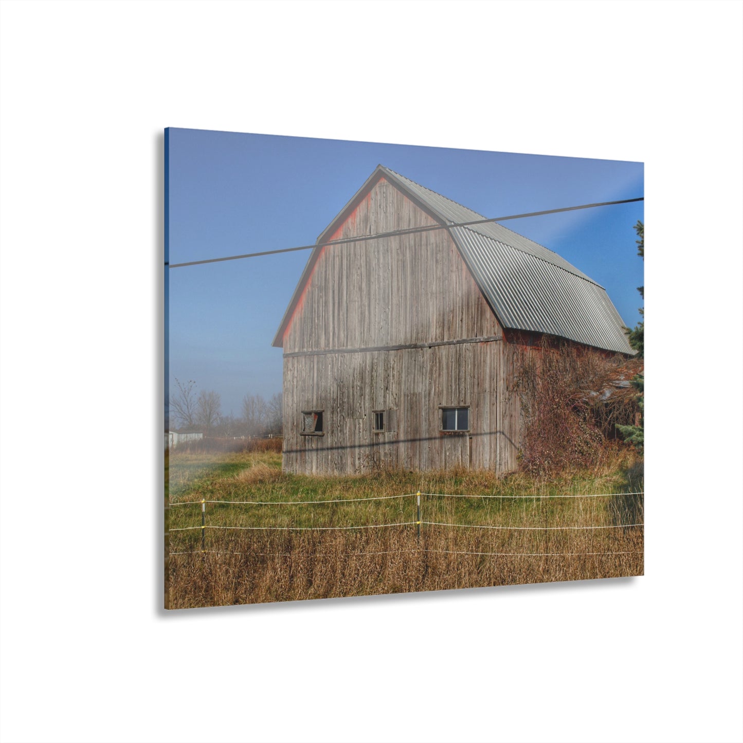 U R There Photography Dodge Road Grey I Rustic Farmhouse Acrylic Wall Print