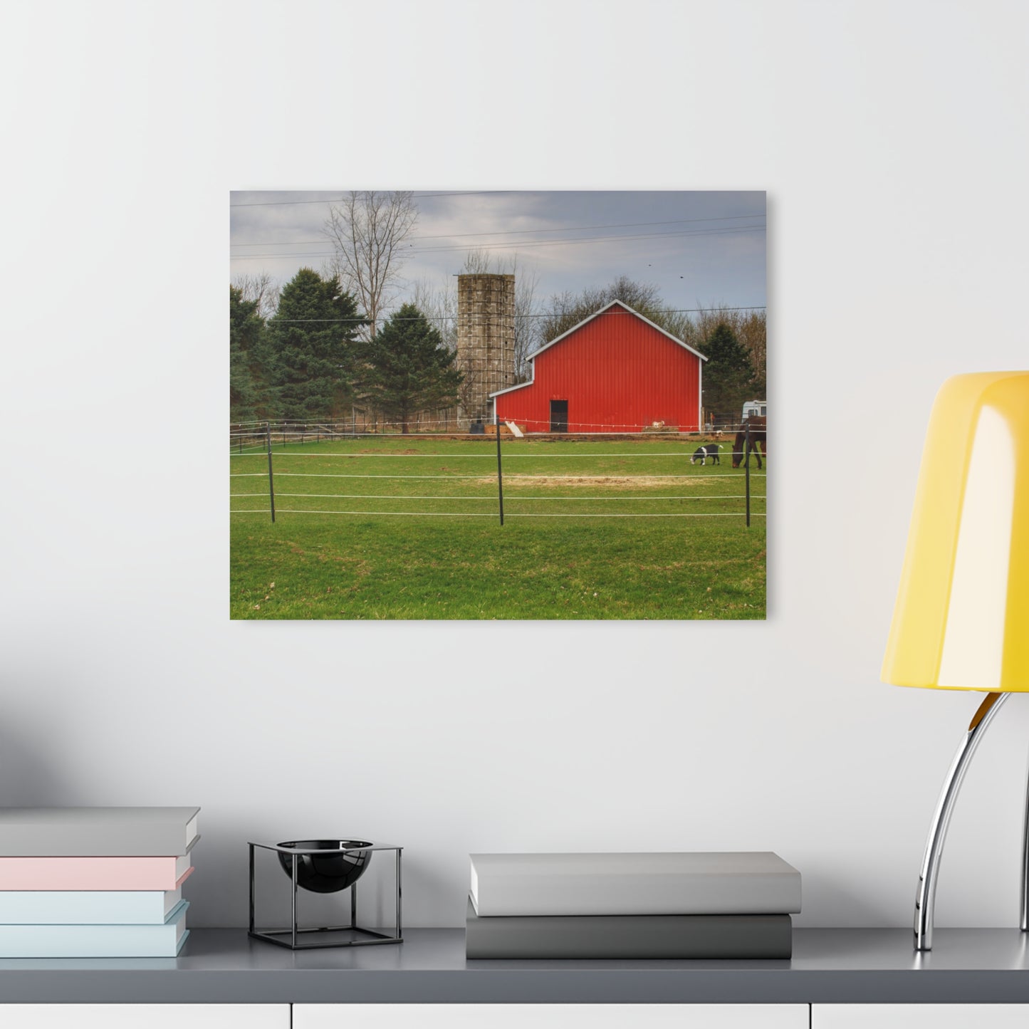 U R There Photography Fostoria Little Red Rustic Farmhouse Acrylic Wall Print