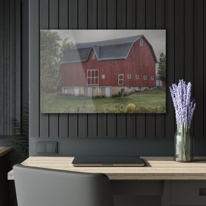 U R There Photography Vassar Road Red I Rustic Farmhouse Acrylic Wall Print