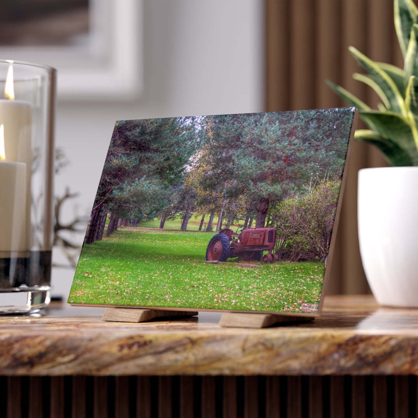 U R There Photography Casey Road Yard Art I Rustic Farmhouse Decorative Ceramic Tile